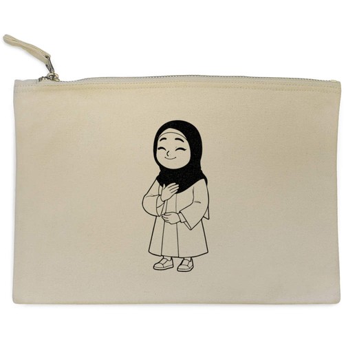 Canvas-Clutch/Accessoire-Tasch