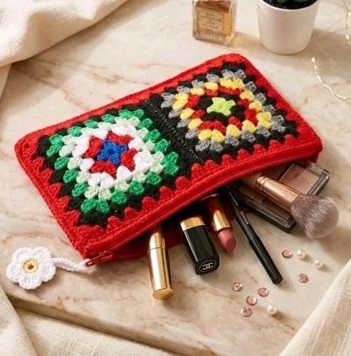 Clutch damentasche gehäkelt - clutch,