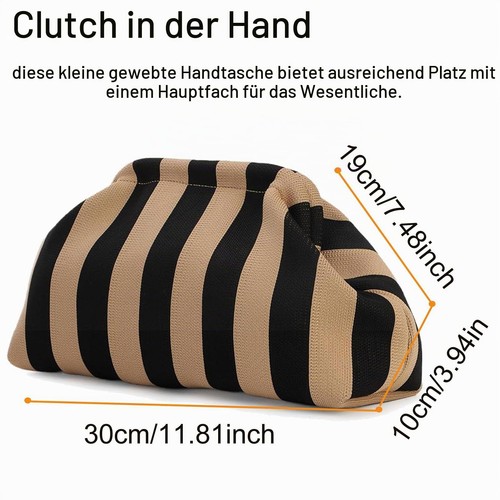 Damen clutch handtasche gewebt - clutch,
