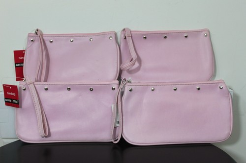 Set pink studded wristlets - pink,