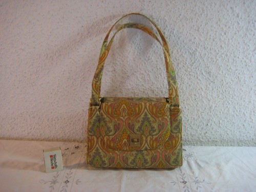 Vintage stoff handtasche - stoff,